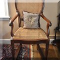F15. Caned arm chair. 